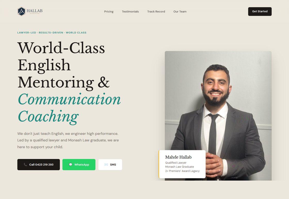 Hallab Education website built by Synilogix